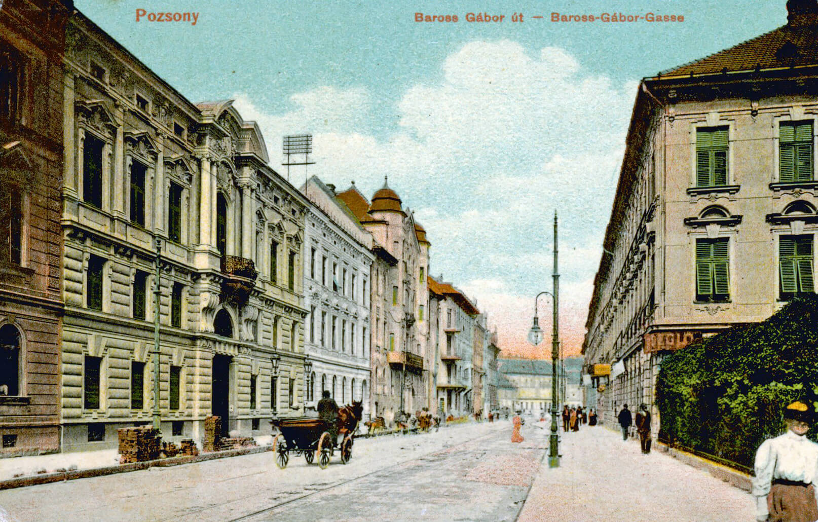 Baross Gábor út, ulica v tej dobe, okolo 1908
